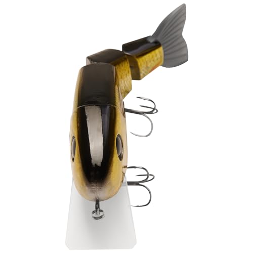 BASSROCK Topwater Fishing Lures for Bass Pike Salmon Floating Swimbait Jointed Crankbait Freshwater Saltwater 4.9in/1.76oz RK1001 - color: Golden Shiner, size: 4.9in/1.76oz