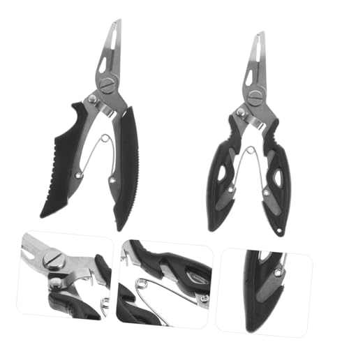 Housoutil 2pcs Fishing Scissors Stainless Steel Scissors Braided Line Cutter Portable Multi- Function Fishing Shear Accessory Daily Use Wire Cutter Daily Use Plier