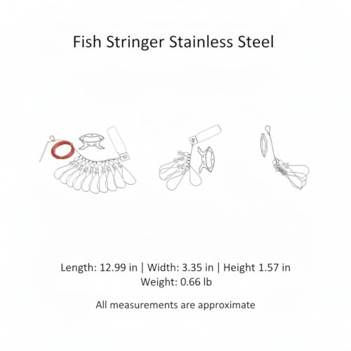 Keep Catch Submerged: Stainless Steel Fish Stringer with High-Vis Float, 13 x 3.3 Inch