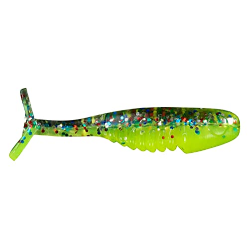 Bobby Garland Itty Bit Slab Huntr Natural Minnow Shape Ribbed Fishing Lure, 1 Inch, 1/4 Ounce - color: Green Lantern
