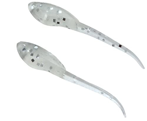 Small Fry 40 Pack (1.75 Inch) Crappie, Panfish, Bass and More - color: Silver Flash Glow