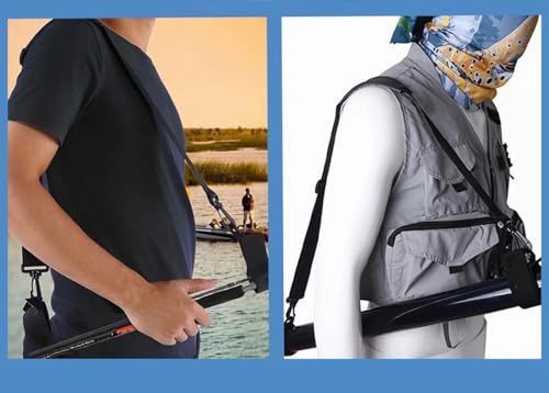 Fishing Rod Carry Strap,Sling Band Adjustable Shoulder Belt Tackle Holder,Nylon (1)