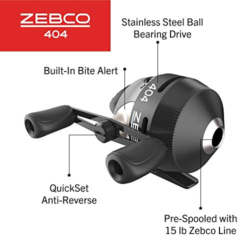 Zebco 33 Platinum Spincast Reel, 5 Ball Bearings (4 + Clutch), Instant Anti-Reverse with a Smooth Dial-Adjustable Drag, Powerful All-Metal Gears and Spooled with 10-Pound Cajun Line