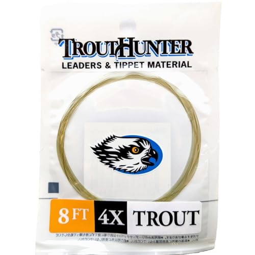 TroutHunter Nylon 8' Leader with Loop - size: 4X