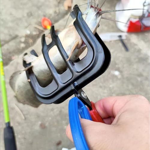 2 PCS Fish Gripper, Fish Grips, Fish Grippers for Fishing, 3 Claw Metal Control Clamp, Secure Grip Holder for Most Freshwater, Portable Grabber Tool, Tackle Accessory