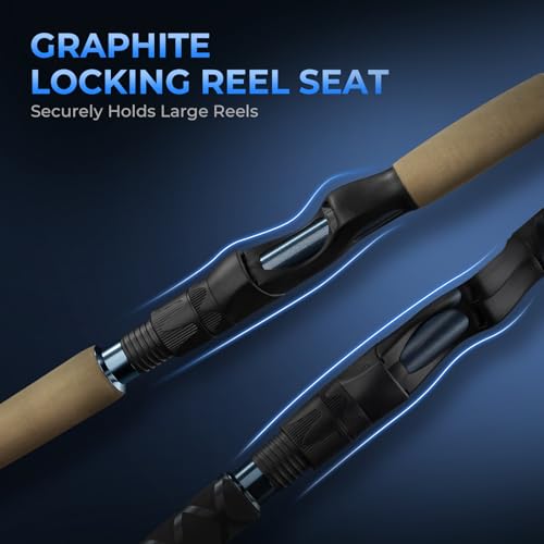 KastKing ReKon Saltwater Spinning Rod, KastFlex IM6 Carbon Graphite Blank, Zirconium Ceramic Guides, Graphite Locking Reel Seat, Oversized Drop Shot Hook Keeper, 2-Piece PTS, Saltwater Fishing - style: Spin- 8'0''-mh - Fast- 2pcs