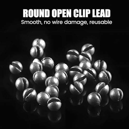 YOTO Fishing Weights Sinkers,230pcs/107pcs Lead Split Shot Weights,Removable Round Fishing Sinkers - style: 230pcs and 107pcs