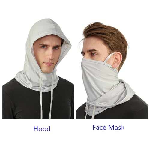 Cooling Balaclava Sun UV Protection Hood Breathable Full Head Mask Face Cover for Men Women Cycling Motorcycle Fishing - color: Dark Gray