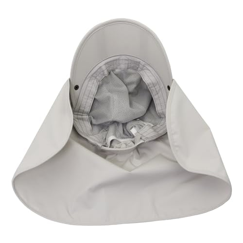 Men Women Safari Fishing Sun Cap with Removable Neck Flap UPF 50+ UV Protection Quick Dry Breathable Hats - color: Beige