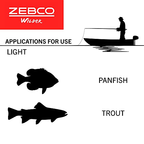 Zebco Wilder Fishing Reel and Rod Combo, 4'3" Durable Fiberglass Rod with Built-In Carabiner, Patented No-Tangle Reel, Pre-Spooled with 6-Pound Zebco Cajun Fishing Line - style: Spincast Reel - 2pc Rod