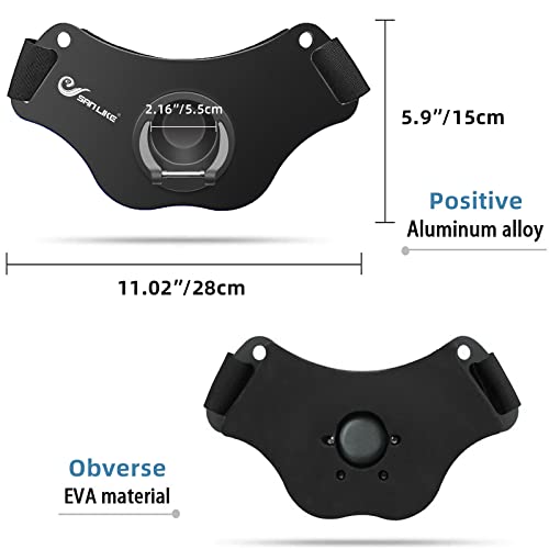 SANLIKE Fishing Belt Fight Belt Adjustable Aluminum Waist Fighting Belt Rod Holder Stand-up Fishing Belt - color: Black