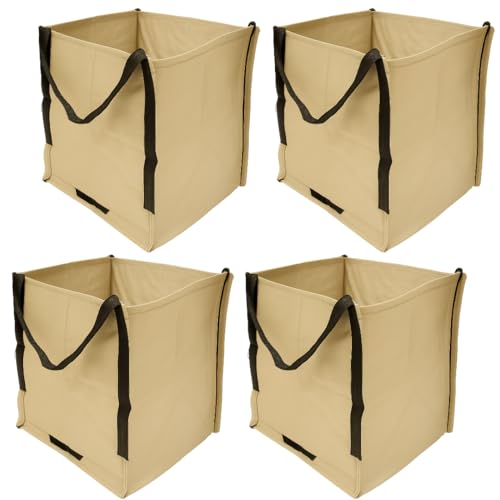DURASACK Heavy Duty Storage Tote Bag 22-Gallon, Khaki, Pack of 4 | Rugged Woven Polypropylene Moving Bag, Reusable Self-Standing Design, Holds up to 500 Pounds - color: Khaki, size: Pack of 4