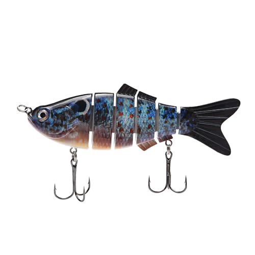 Large Multi Jointed Fishing Lures Bait,Big Giant Fishing Bass Lures,Crankbaits Swimbaits with Treble Hook - color: A6-7.87",4oz