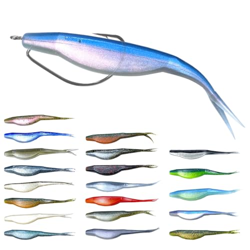 Phat Pak Baits - Drunkin Shad Zoom Super Fluke Style Soft Jerkbait 5" 20ct Soft Plastic Bass Fishing Lure - color: Ghost Minnow