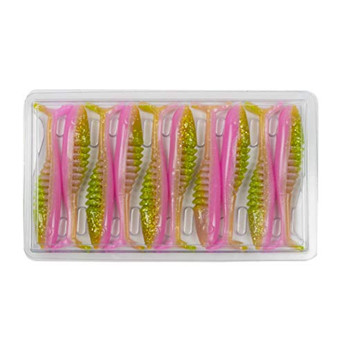 Bobby Garland Slab Hunt'R Soft Plastic Crappie Fishing Lure, 2.25 Inches, Pack of 10 - color: Electric Chicken