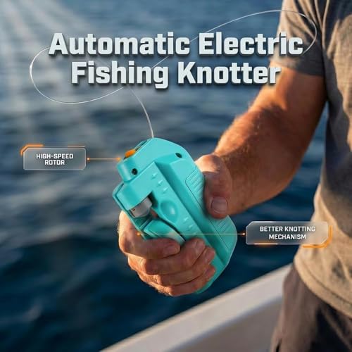 Automatic Fishing Knot Tying Tool, Easy Cast Knot Tying Tool, 2026 Upgraded Electric Lure Gt Knotter, Quick Tying Device Fishing Hook Tier Knots Gift for Fishing Lovers - color: Red, size: Rechargeable