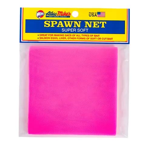 ATLAS Spawn NET 3" X 3" - Ideal for Bait Sacs – Salmon Eggs, Liver, Soft & Cut Bait - Versatile Aquatic Mesh for Fishing Enthusiasts - Premium Quality for Successful Fishing Ventures - 250 Ct Pink