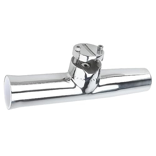 NovelBee 4pcs Stainless Tournament Style Clamp on Fishing Rod Holders,Rail Mount Fishing Rod Pole Holder for Marine Boat Yacht