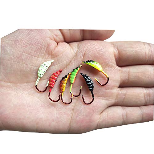 Ice Fishing Jigs Fishing Bait Jigging Lures Kit Winter Metal Lures - color: 0.86inch/0.06oz-12pcs