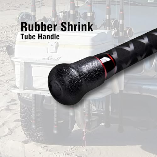 Fiblink Surf Spinning Fishing Rod 4-Piece Graphite Travel Fishing Rod(11 Feet & 13 Feet & 15 Feet) - size: Length: 15'
