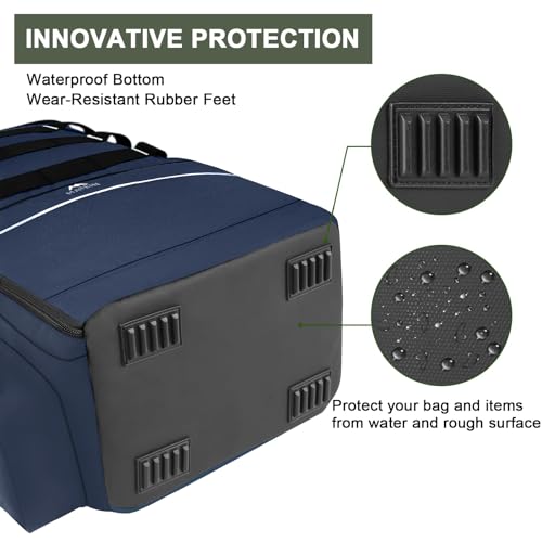 MATEIN Fishing Backpack, Water Resistant Tackle Storage Bag with Rod Holders & Cooler, Fishing Gifts for Men - color: Blue