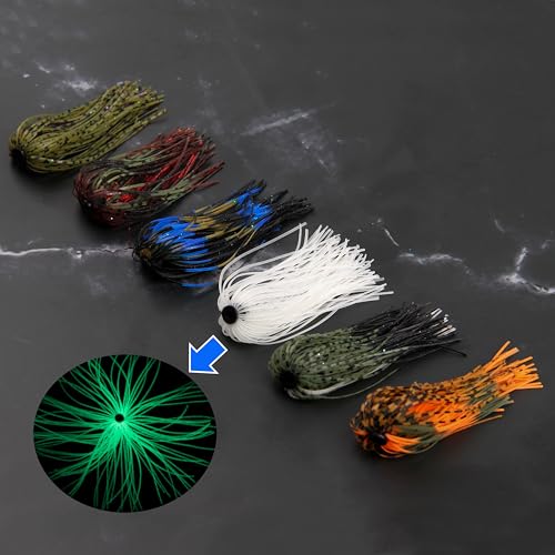 Silicone Jig Skirts Spinnerbait Skirts 50 Strands Bass Fishing Lure Skirts Replacement for DIY Spinner Baits Buzzbaits Squid Jig Accessories - style: B--12 Packs