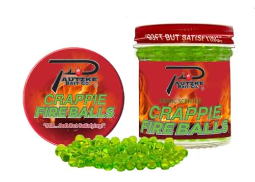 PAUTZKE'S Crappie Fire Balls - Striking Color & Prolonged Scent Release, Infused with Genuine Salmon Egg Juice - color: Chartreuse