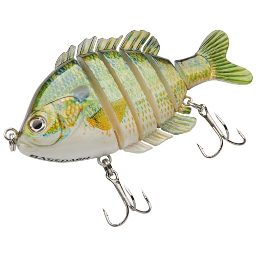 BASSDASH SwimPanfish Multi Jointed Panfish Bluegill Swimbaits Hard Topwater Bass Lures Fishing Lure Crank Saltwater 3.5in/0.85oz - color: Natural Bluegill