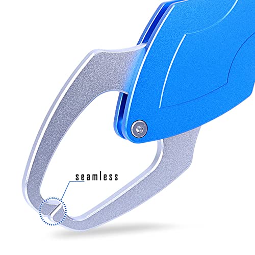Fishing Pliers Aluminum Braid Cutters Split Ring Pliers Hook Remover Fish Holder with Sheath and Lanyard - color: blue-1