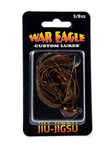 War Eagle Jiu-Jigsu Bass Fishing Lure with Weed Guard and Hole-in-One Style Skirt - color: Phantom Brown Craw