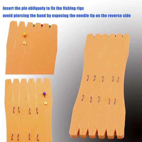 Fishing Leader Line Hook Holder,Fishing Line Foam Board Spool,10pcs Fishing Winding Board with Retaining Pins Accessories