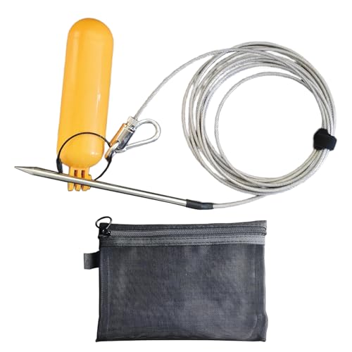 Corrosion-Resistant Fish Needle Hook Stringer, Stainless Steel Spear Fishing Cable & Float for Live Fishes Holder Accessories Saltwater Fishing Accessories - size: 8 meters