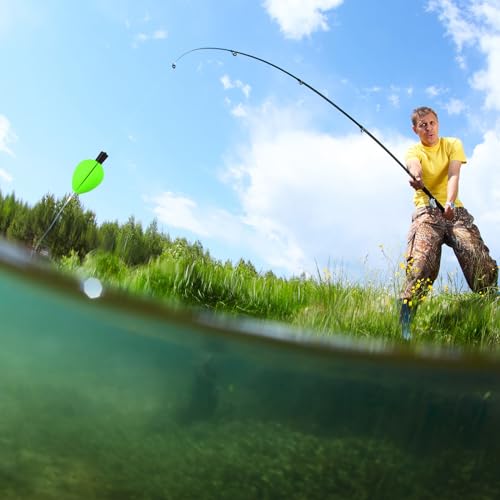 30 Pcs Trout Float Foam Teardrop Strike Fishing Bobbers Fishing Floats Fly Fishing Strike Indicators for Trout Offshore Saltwater Freshwater - color: Green