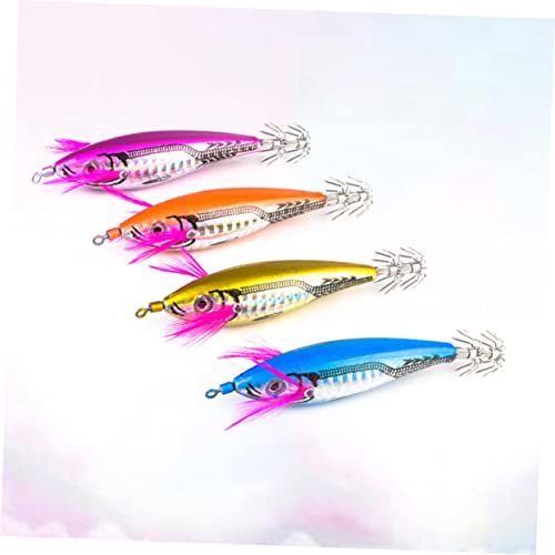 Outanaya 4Pcs Fishing Lures Durable Fishing Baits for Adults Random Colors for Freshwater and Saltwater Fishing Essential Fishing Tools for Enthusiasts