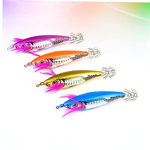POPETPOP 4pcs Fishing Accessories Realistic Fake Bait Bass and Trout Lures Fishing Tools for Adults