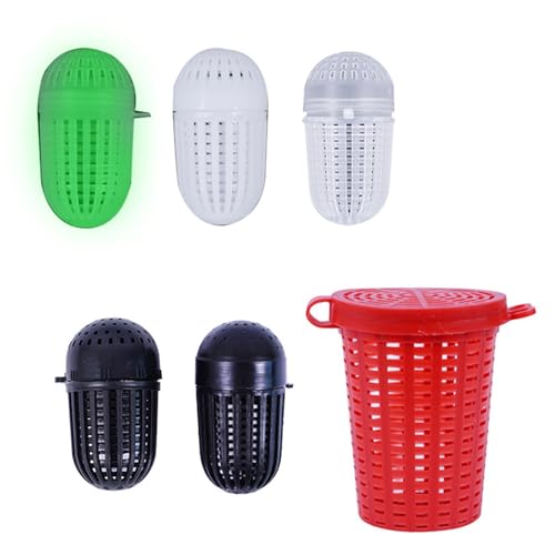5Pcs Fishing Baits Cage Fish Baits Feeder Basket Holder Baits Bucket Swim Feeder Basket Fishing Tool Enduring