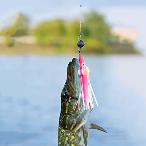 Squid Fishing Lures Large Simulation Luminous Artificial Lures Baits with 3D Holographic Eyes & Treble Hook, Built in Lead Blocks, Lifelike Plastic Fishing Soft Lures for Saltwater Fishing - style: Squid-20pcs