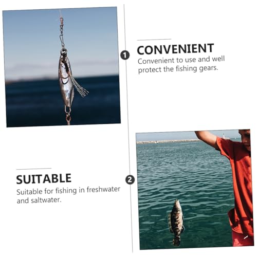 100pcs Stainless Steel Snap Connector Fishing Hooks for Snap Clip for Fishing Gear Accessories