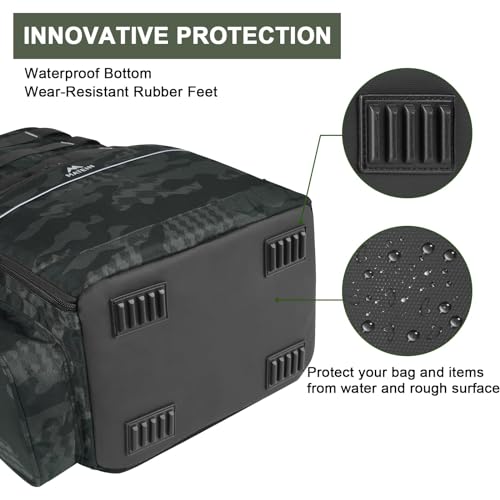 MATEIN Fishing Backpack, Water Resistant Tackle Storage Bag with Rod Holders & Cooler, Fishing Gifts for Men - color: Camouflage