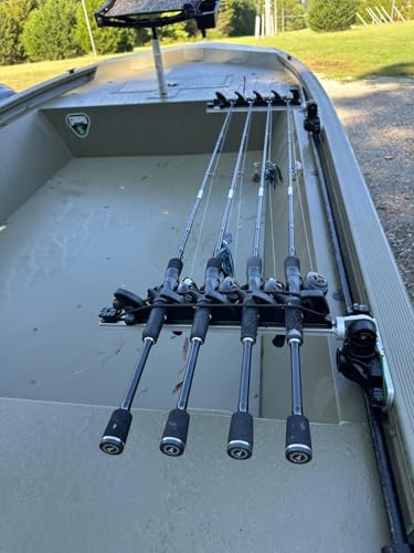 Fishing Rod Holder for Boat, Crappie Rod Holder for Transportation & Storage,180° Adjustable Angler Accessory for Fishing Boat & Pontoon boat (4 Rod) - style: 4 Rod Holder