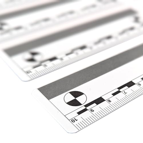 Crime Scene 10cm Photomacrographic Scales, Pack of 5 - size: 10cm-5pk