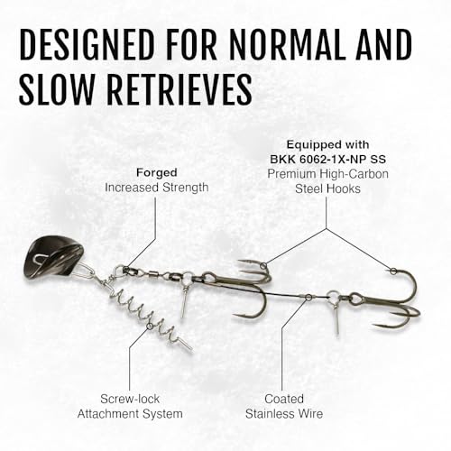 Headbanger RockerHead – Erratic Action Swing Jig Head - color: FireTail, size: 8.5" (4/5 oz)