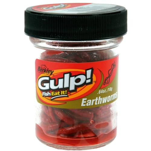Earthworm Gulp! by Berkley | 1.1-Ounce, Extruded Mini Earthworms, Extreme Scent Dispersion, More Durable Than Real