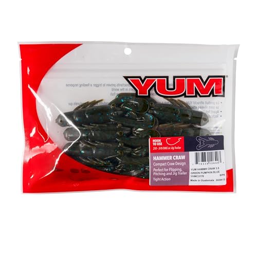 Hammer Craw - color: Green Pumpkin Blue Flake