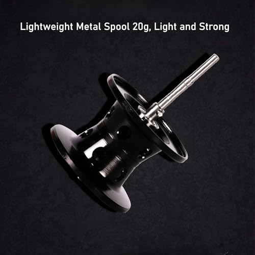 Metal + Nylon Baitcasting Reel - 7.2:1 High-Speed, Metal Spool, Dual Magnetic Brake, 8kg Drag, Long-Casting Anti-Backlash Lure Reel for Bass & Multi-Species Fishing - color: Red