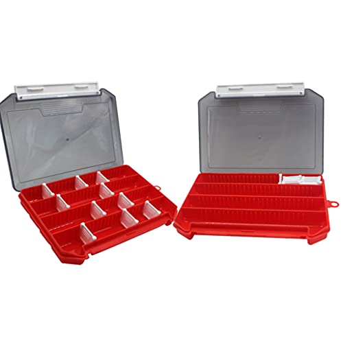 Tackle Boxes with Removable Dividers Fishing Lures Hooks Accessories Fishing Tackle Box Storage Tray - color: Orange