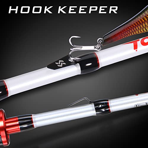 Sougayilang Spinning Combo, Medium Heavy Fishing Pole and 2000 Spinning Reel Set, Fishing Rod and Reel Commbo for Bass Fishing Tackle - color: B: Pearl White, size: 5.9ft & Spinning Reel