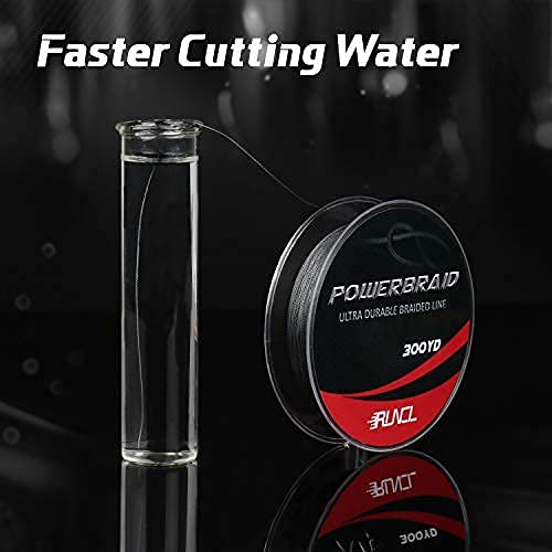 RUNCL PowerBraid Fishing Line 4/8/9 Strands, Braided Fishing Line 300/500/1000Yds - Seamless Weaving Tech, Enhanced Coating Tech, Zero Stretch, High Sensitivity, Smaller Diameter - Braid Line 15-115LB - color: Gray, size: 15LB-500yds(4 Strands)
