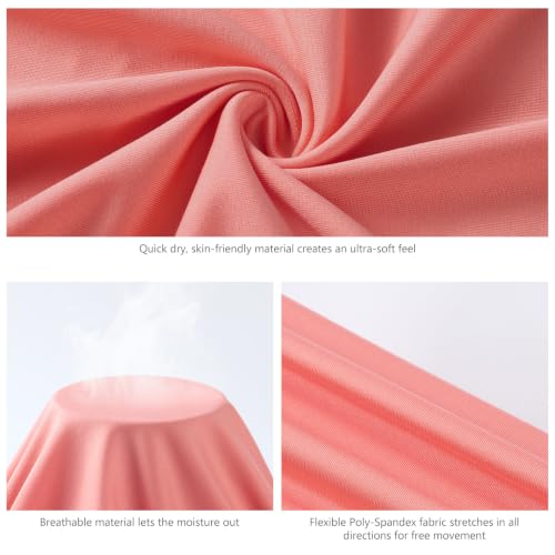 BASSDASH Women’s UPF 50+ Hoodie Shirt with Breathable Face Mask - color: Peach Amber, size: Large