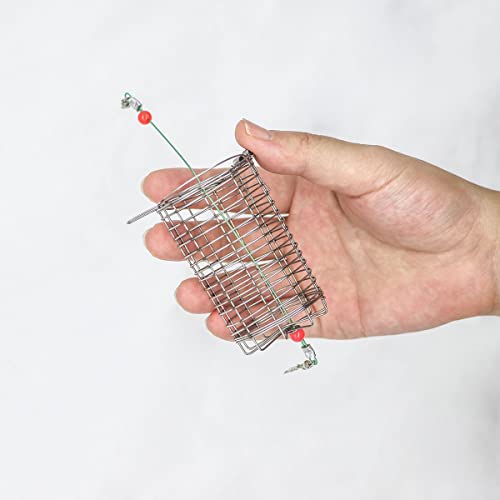 10pcs Fishing Bait Trap Cage Feeder, Baits Cage Basket Holder Coarse Lure Feeder Fishing Tackle Kit - size: Medium - 10 pcs, style: A Style Bait Trap